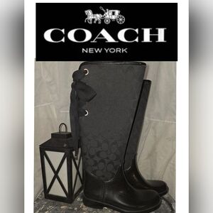 Coach Black Patterned Boots